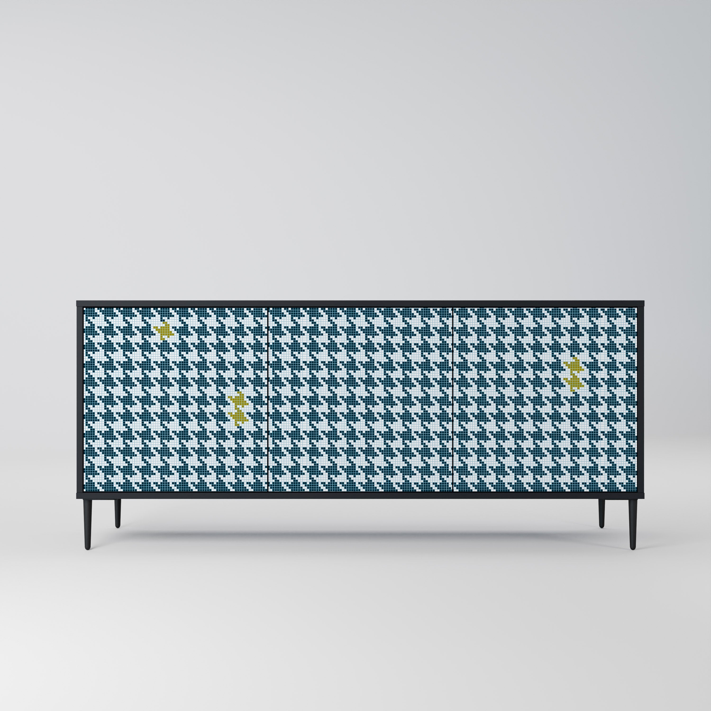 Buffet 3 portes HORS CONTEXTE en finition noire