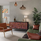 PAINTED SQUARES 3-Door Sideboard