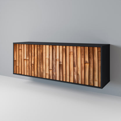 NATURAL WOOD 3-Door Sideboard
