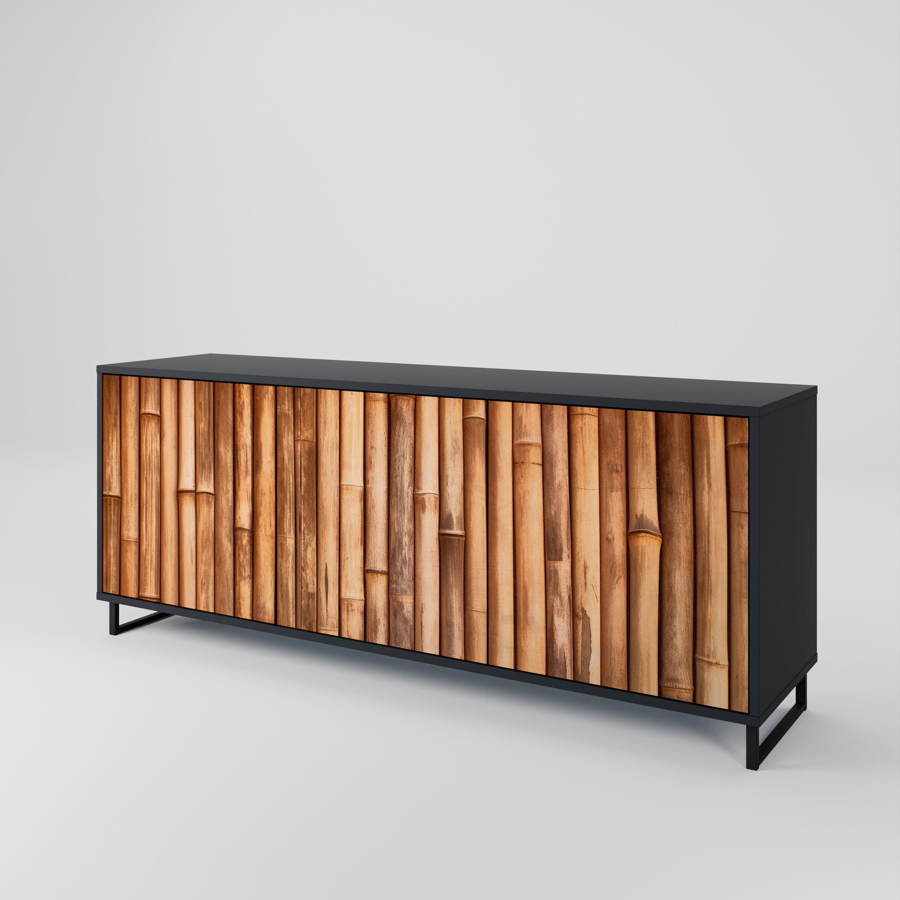 NATURAL WOOD 3-Door Sideboard