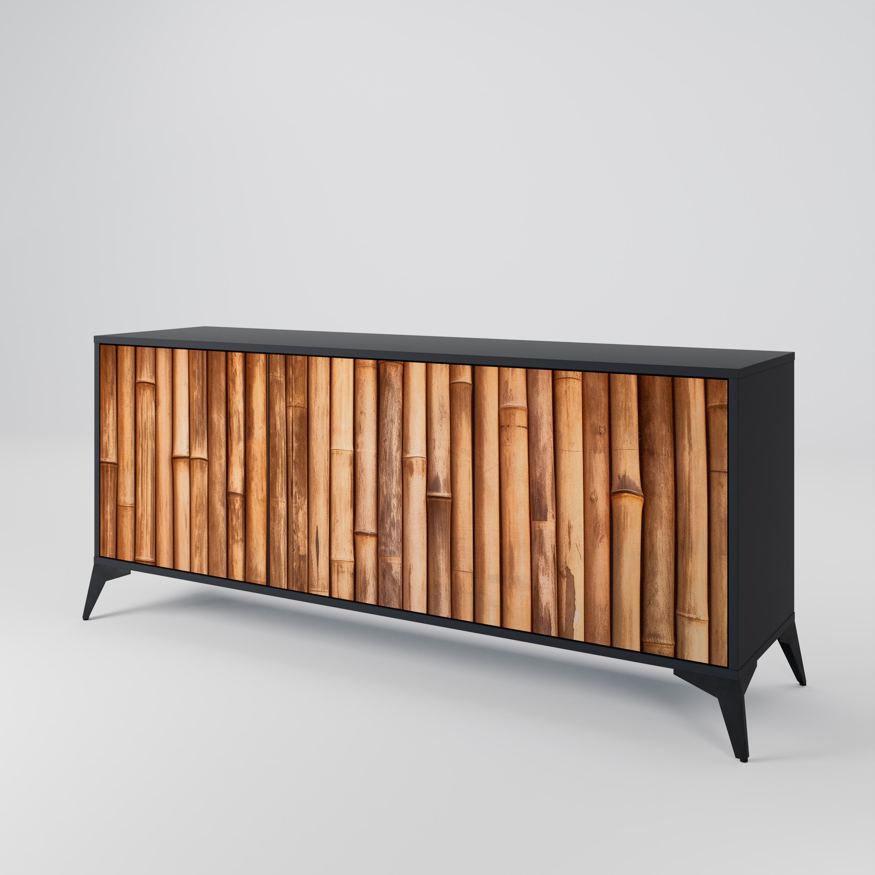NATURAL WOOD 3-Door Sideboard
