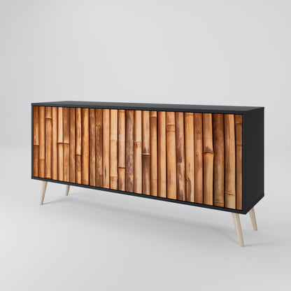NATURAL WOOD 3-Door Sideboard