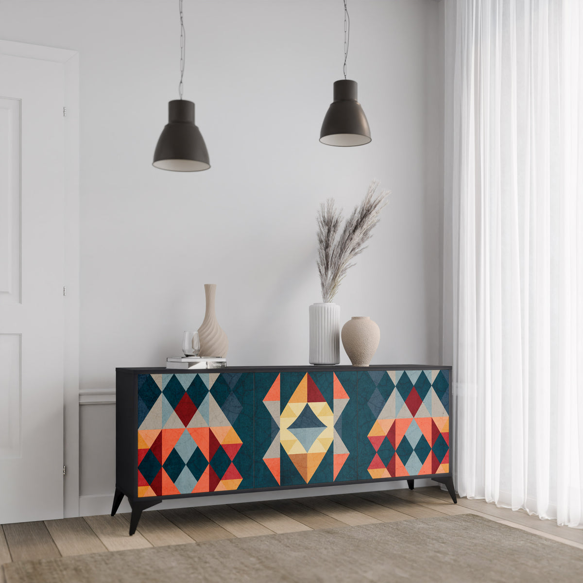CRACKED ILLUSION 3-Door Sideboard