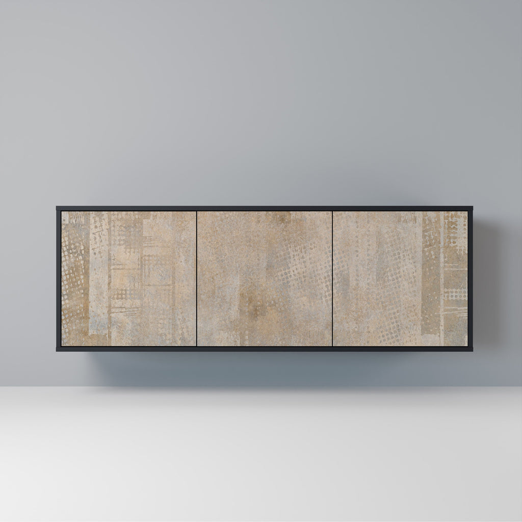 Buffet 3 portes en finition noire