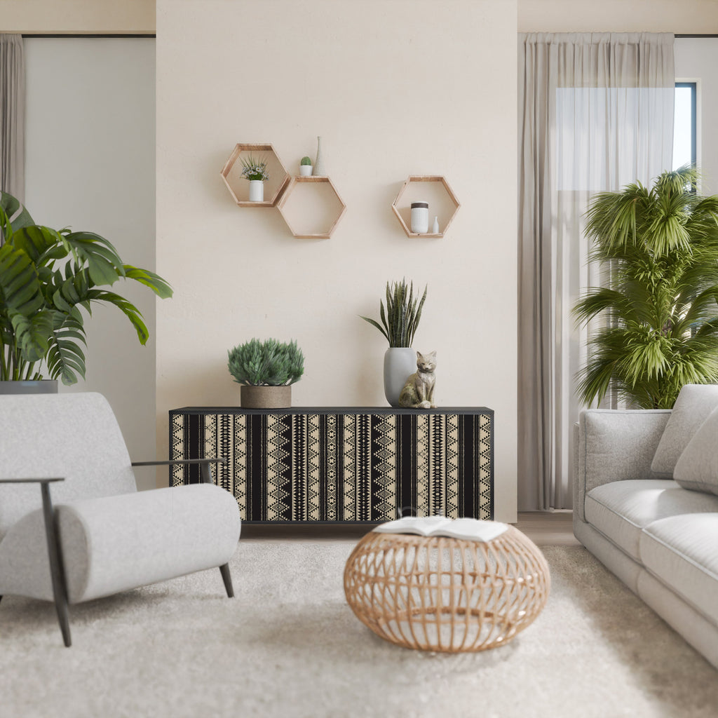 Buffet 3 portes AZTEC finition noire