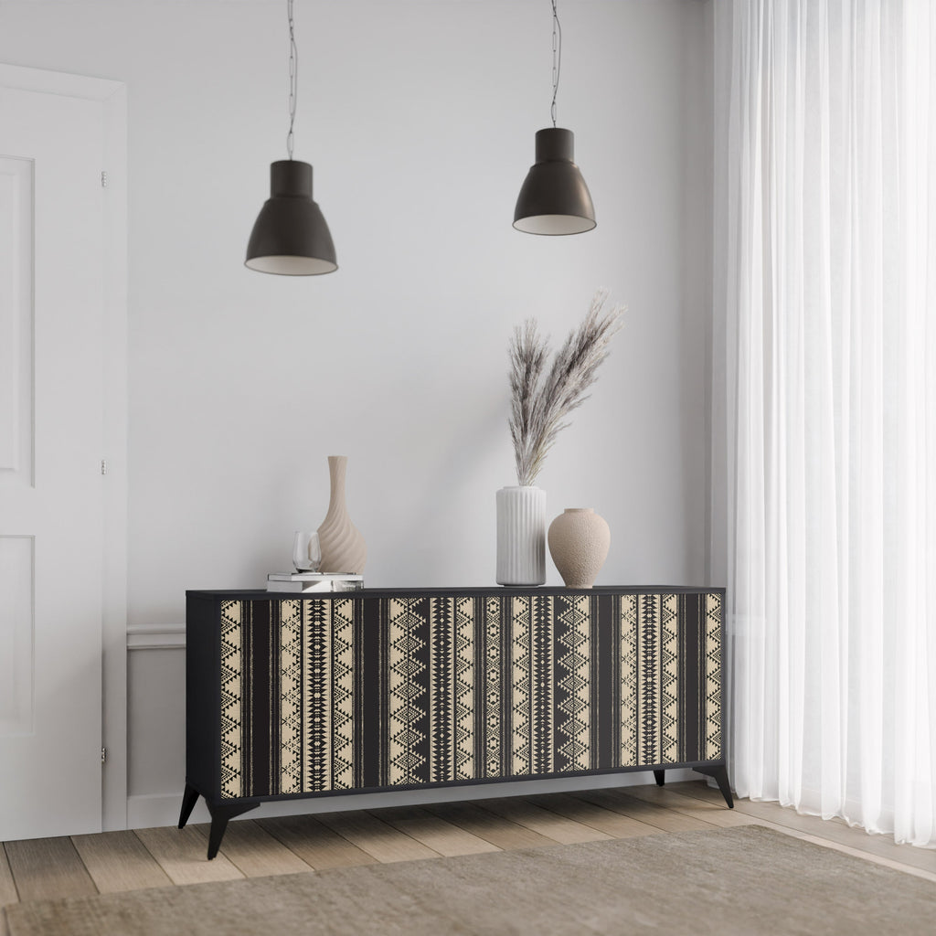 Buffet 3 portes AZTEC finition noire