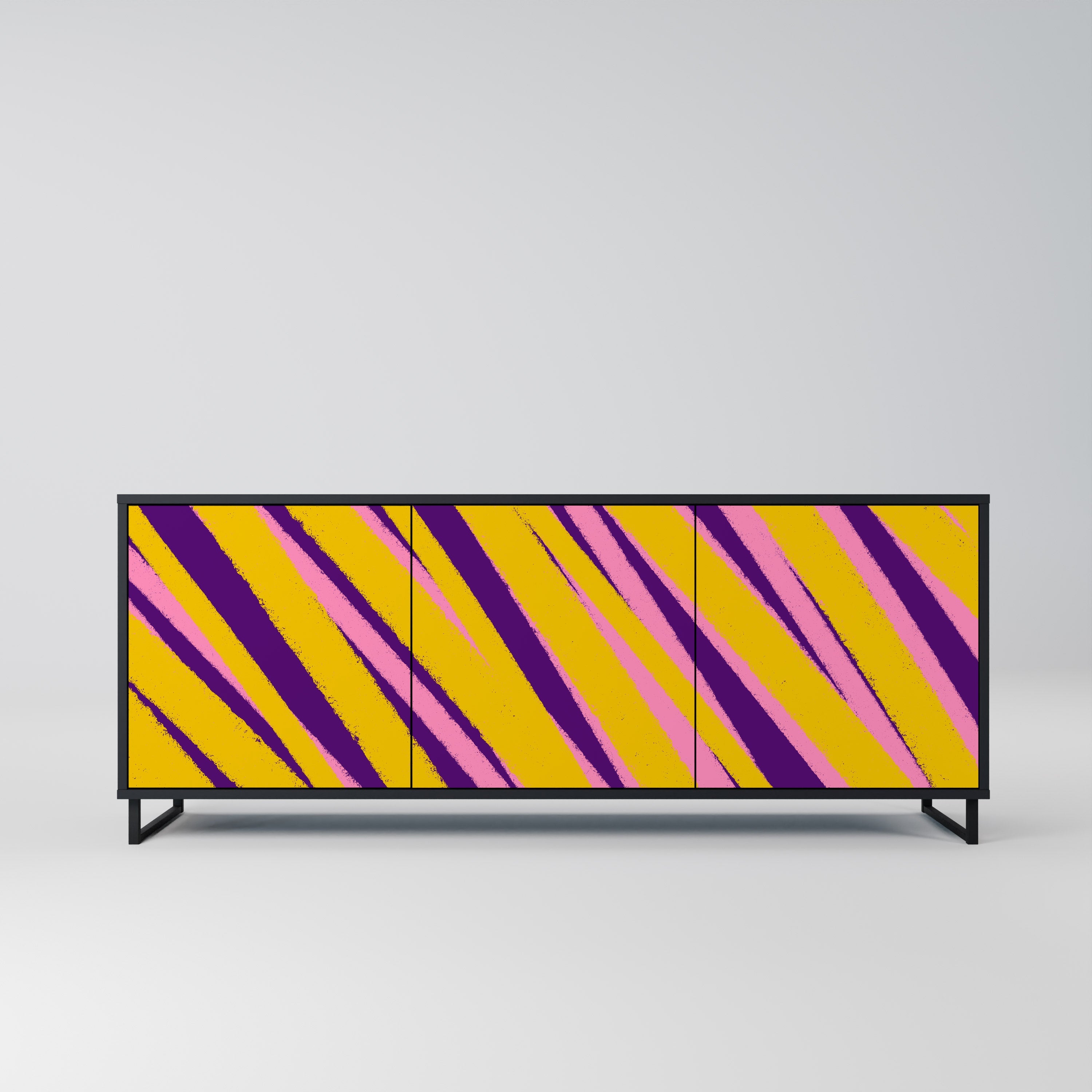 Buffet 3 portes DREAMS COME TRUE en finition noire