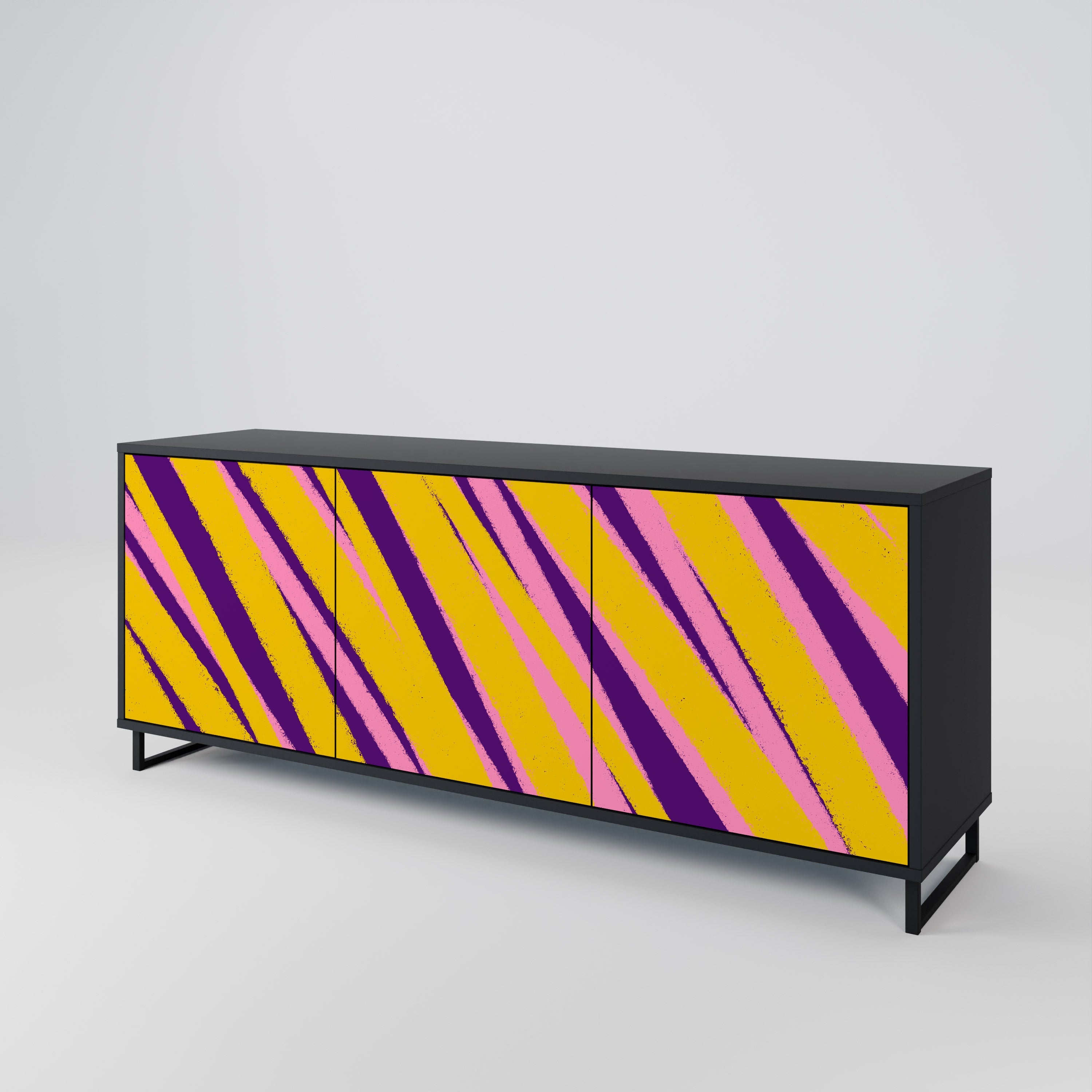 Buffet 3 portes DREAMS COME TRUE en finition noire