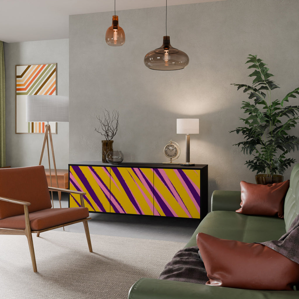 Buffet 3 portes DREAMS COME TRUE en finition noire