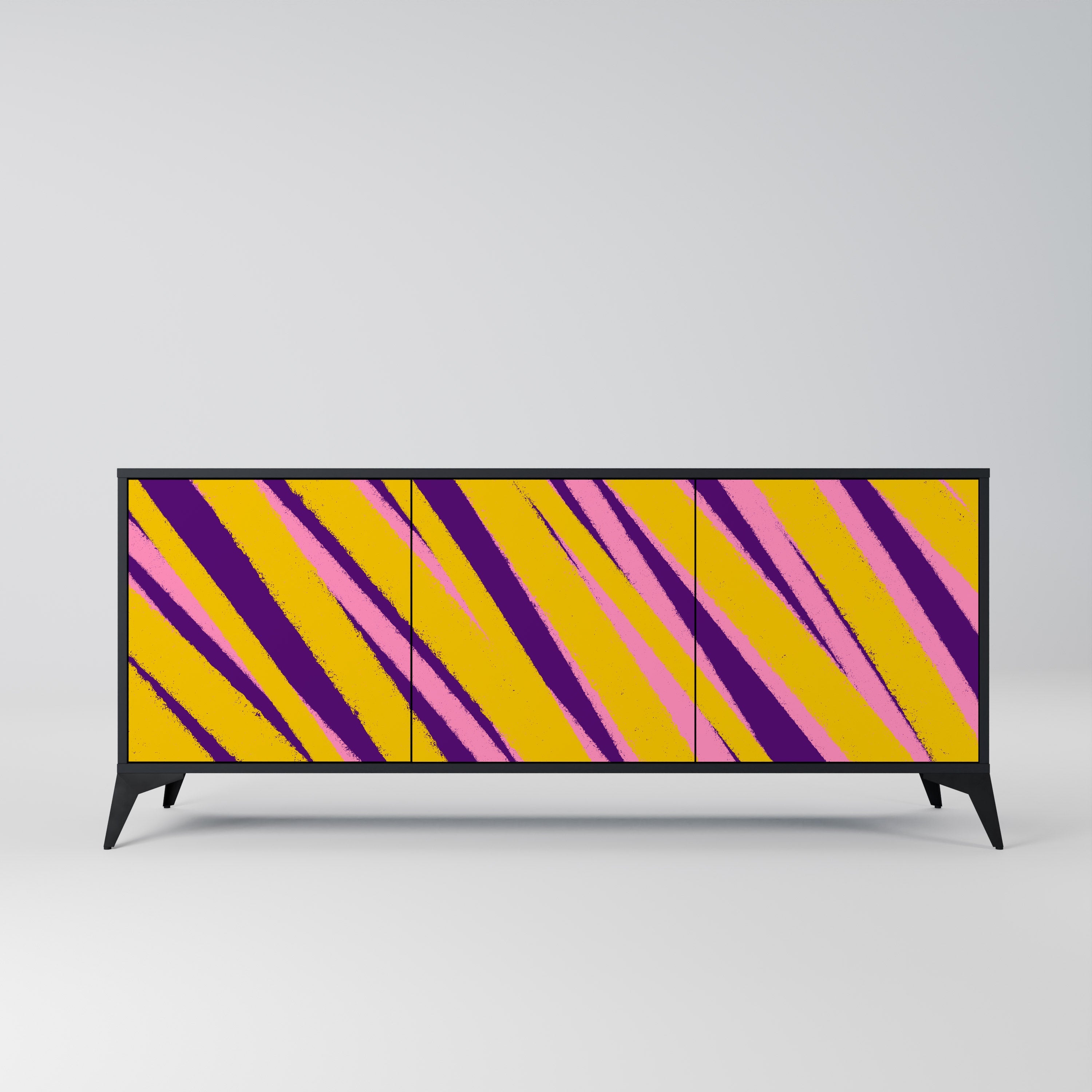 Buffet 3 portes DREAMS COME TRUE en finition noire