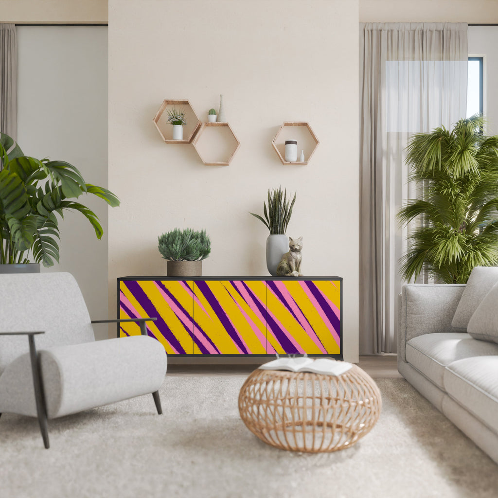 Buffet 3 portes DREAMS COME TRUE en finition noire