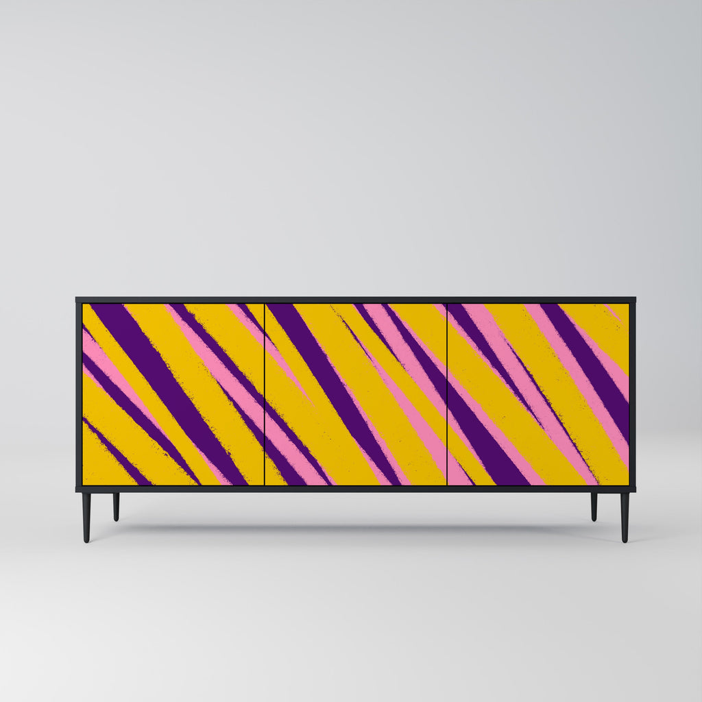 Buffet 3 portes DREAMS COME TRUE en finition noire