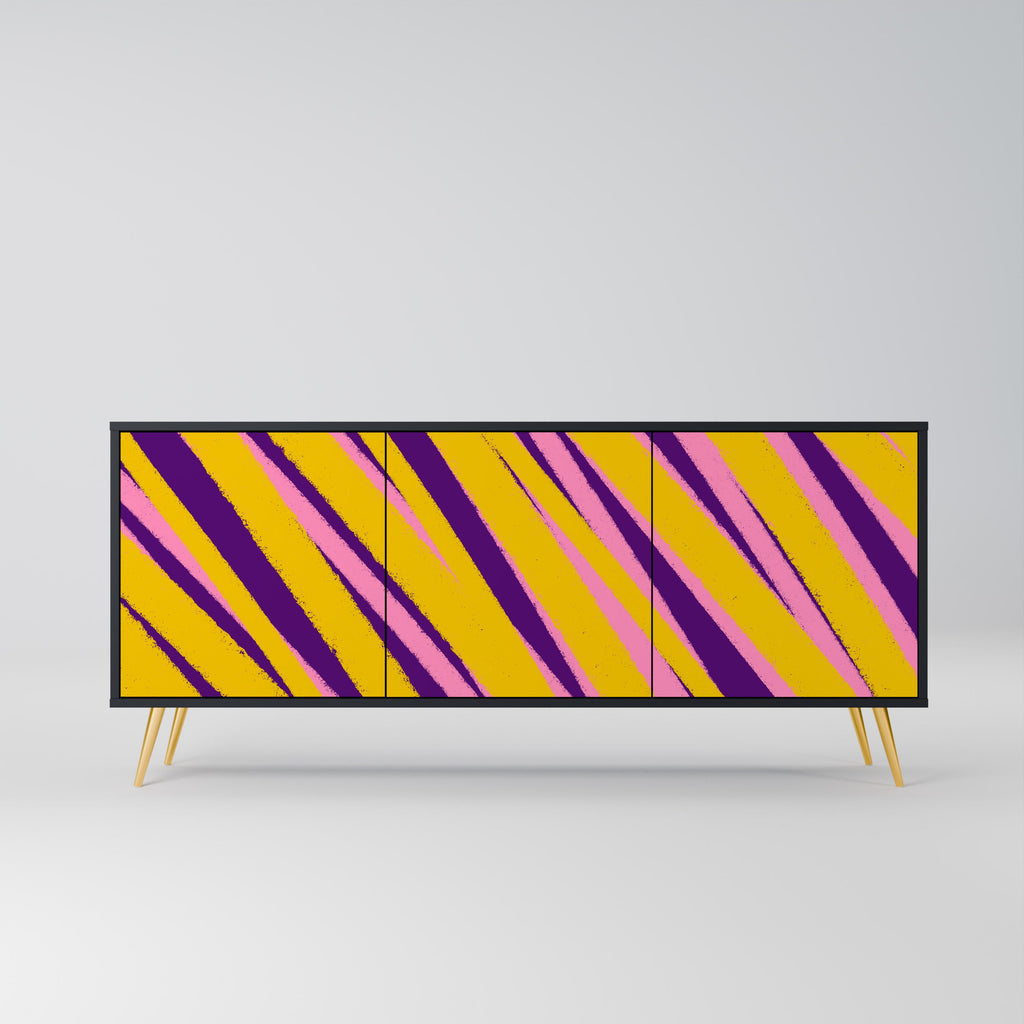 Buffet 3 portes DREAMS COME TRUE en finition noire