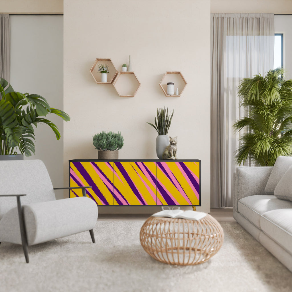 Buffet 3 portes DREAMS COME TRUE en finition noire