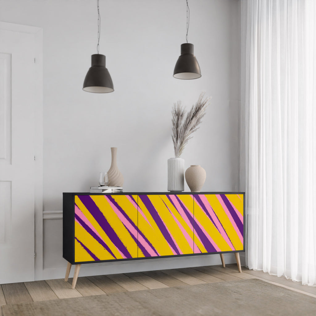 Buffet 3 portes DREAMS COME TRUE en finition noire