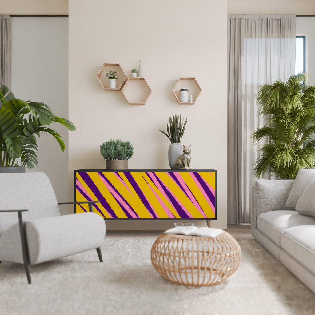 Buffet 3 portes DREAMS COME TRUE en finition noire