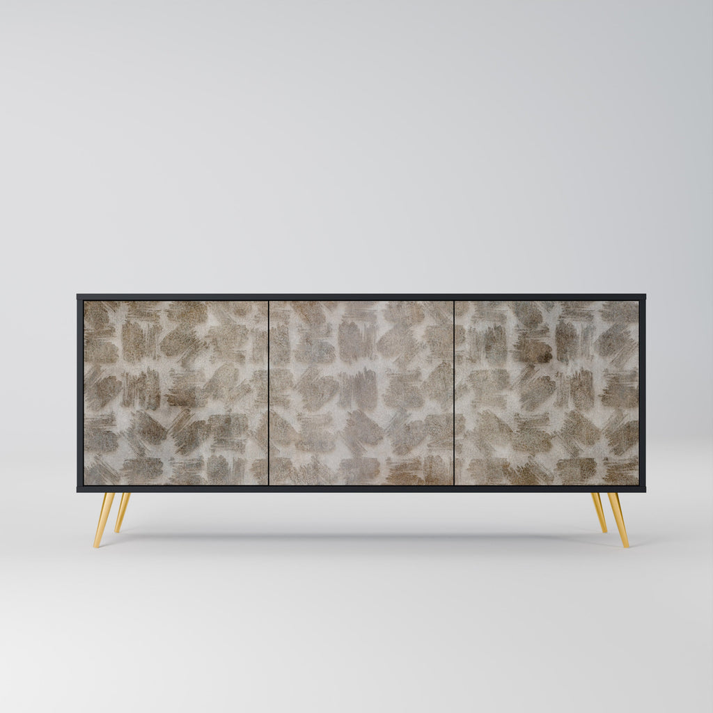 Buffet 3 portes légèrement flou en finition noire