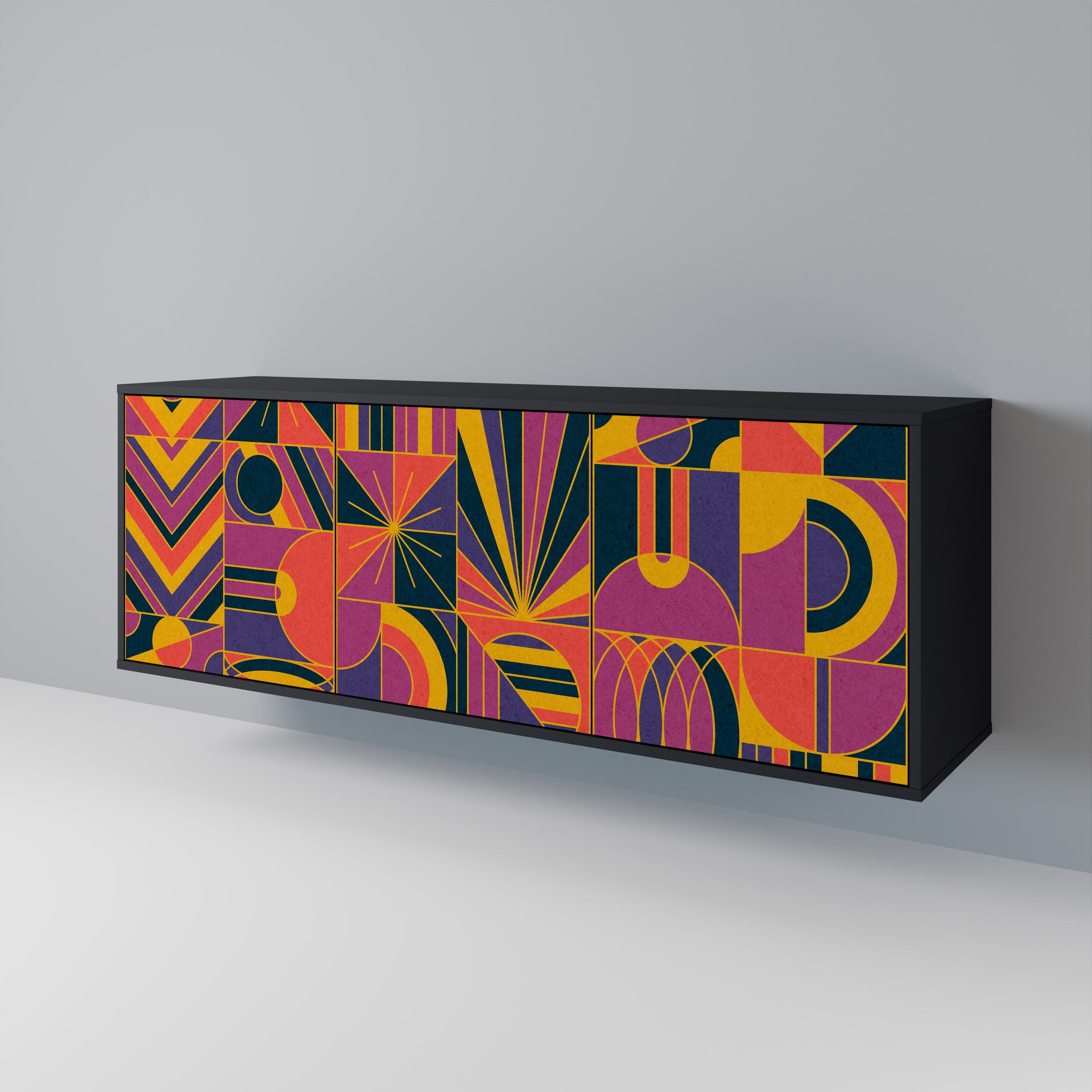 ELECTRIC PATTERNS 3-Door Sideboard