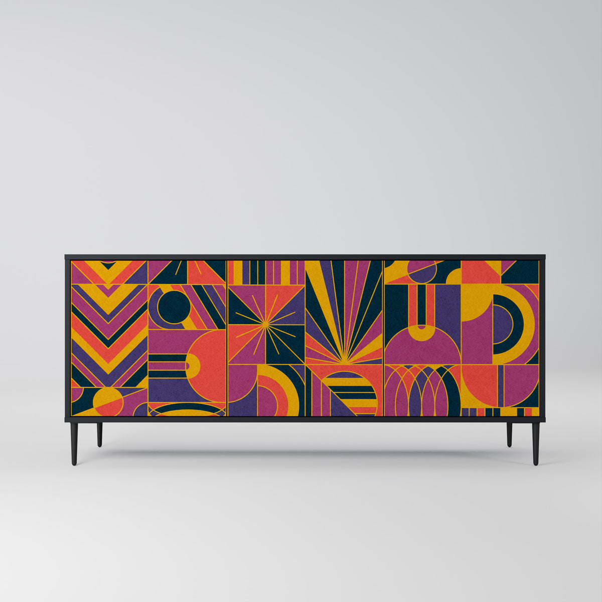 ELECTRIC PATTERNS 3-Door Sideboard