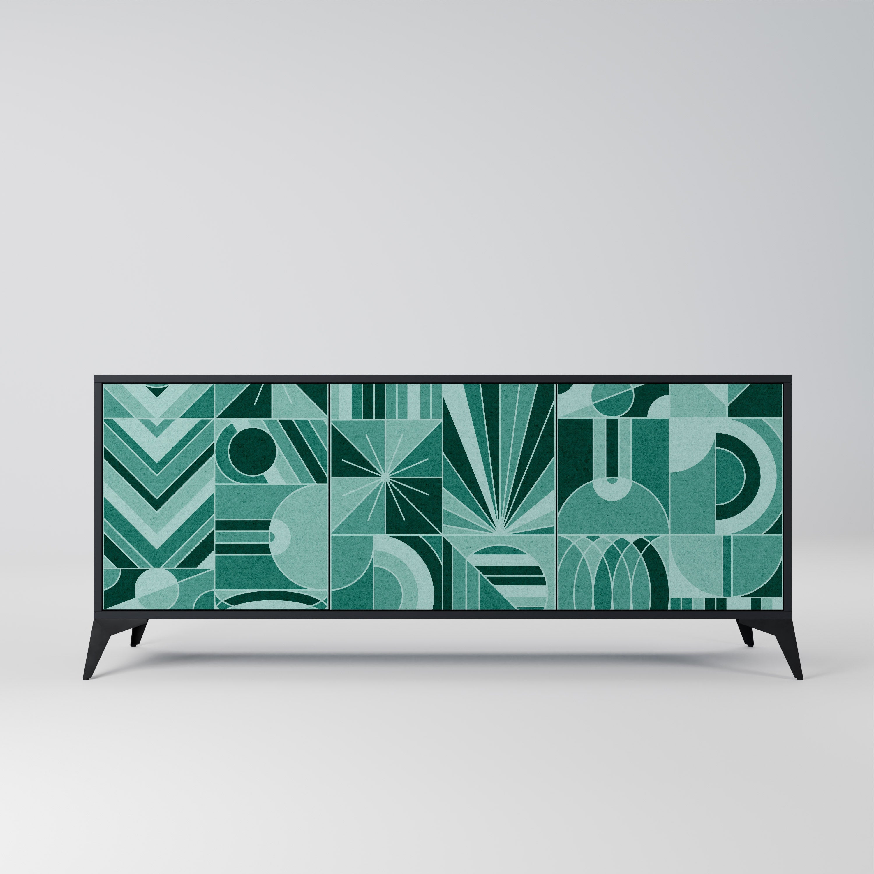 Buffet 3 portes HARMONIC GRID finition noire