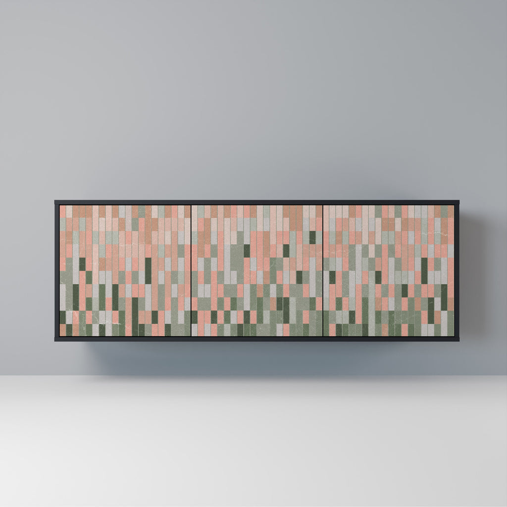 CONSTRUIRE LE FUTUR Buffet 3 portes en finition noire