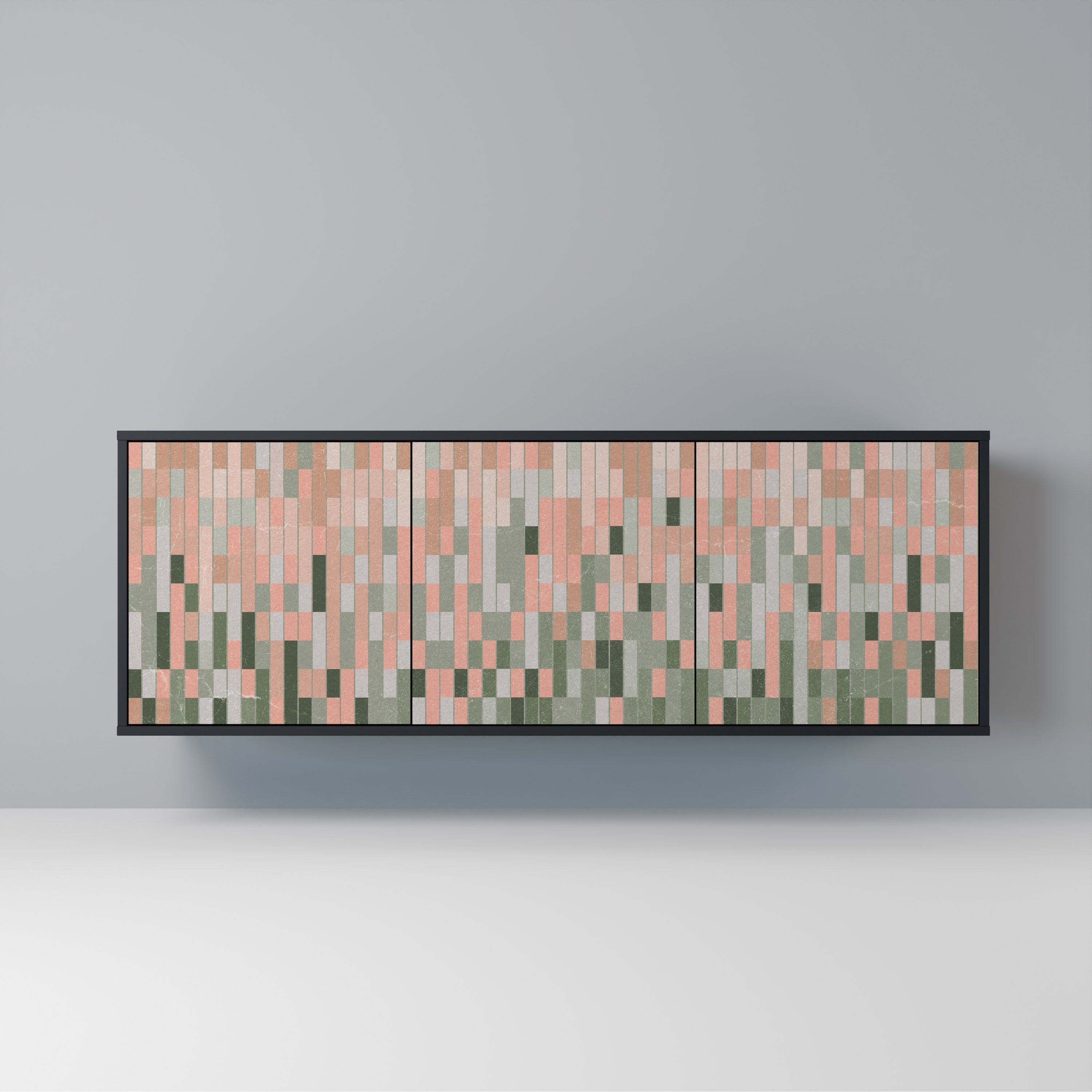 CONSTRUIRE LE FUTUR Buffet 3 portes en finition noire