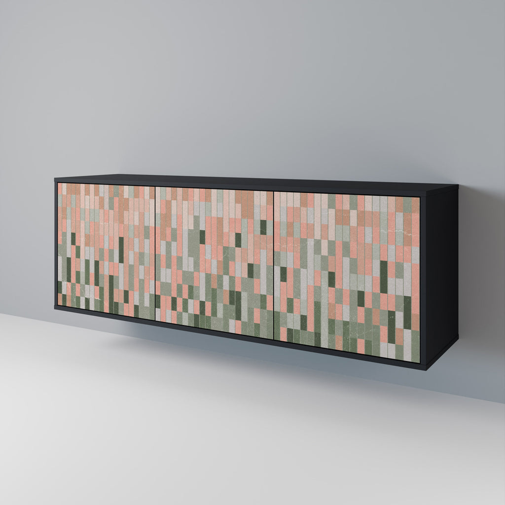 CONSTRUIRE LE FUTUR Buffet 3 portes en finition noire