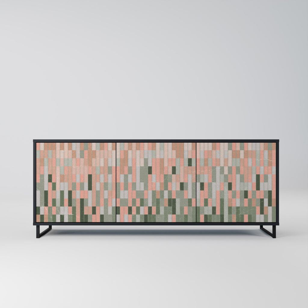 CONSTRUIRE LE FUTUR Buffet 3 portes en finition noire