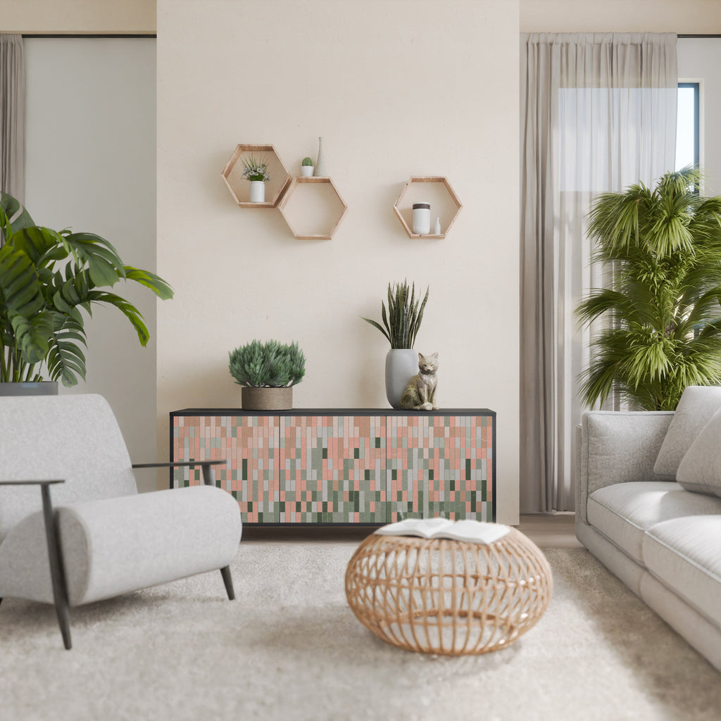 CONSTRUIRE LE FUTUR Buffet 3 portes en finition noire