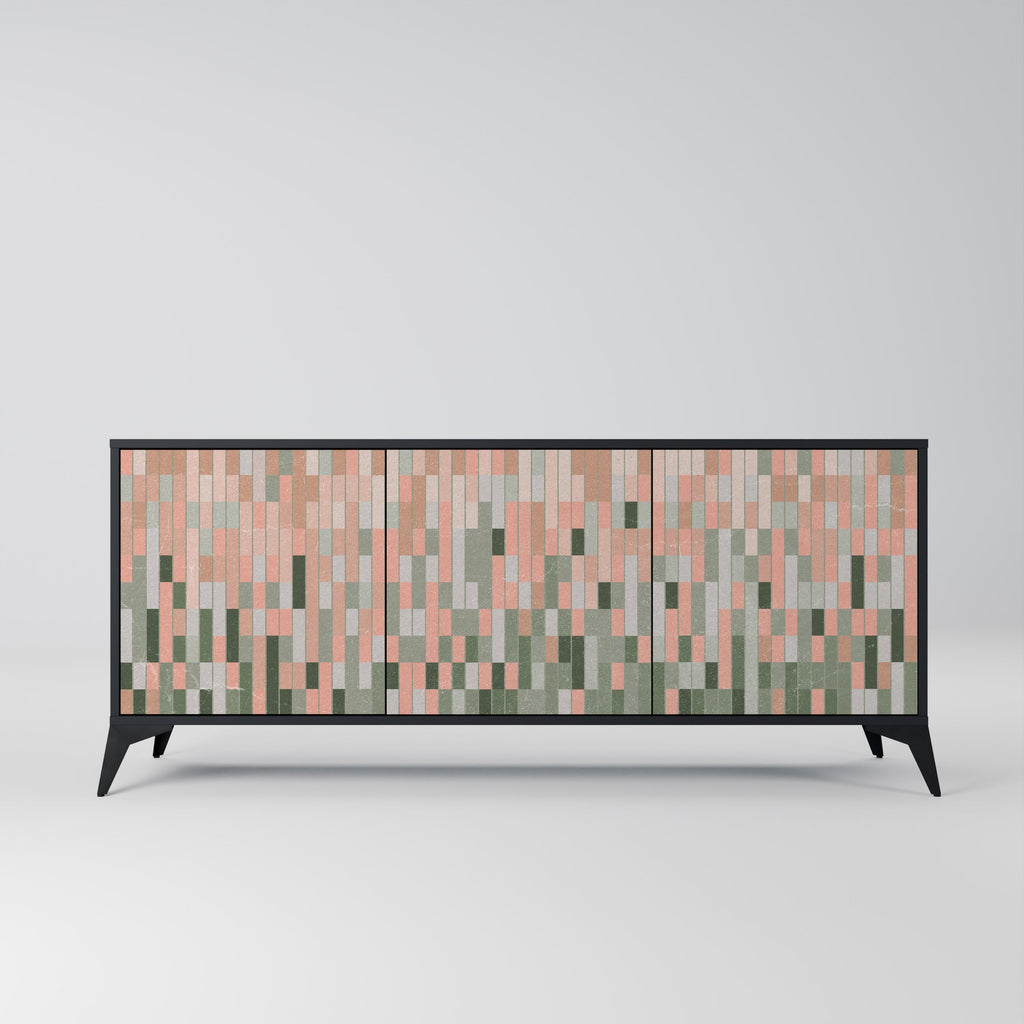 CONSTRUIRE LE FUTUR Buffet 3 portes en finition noire