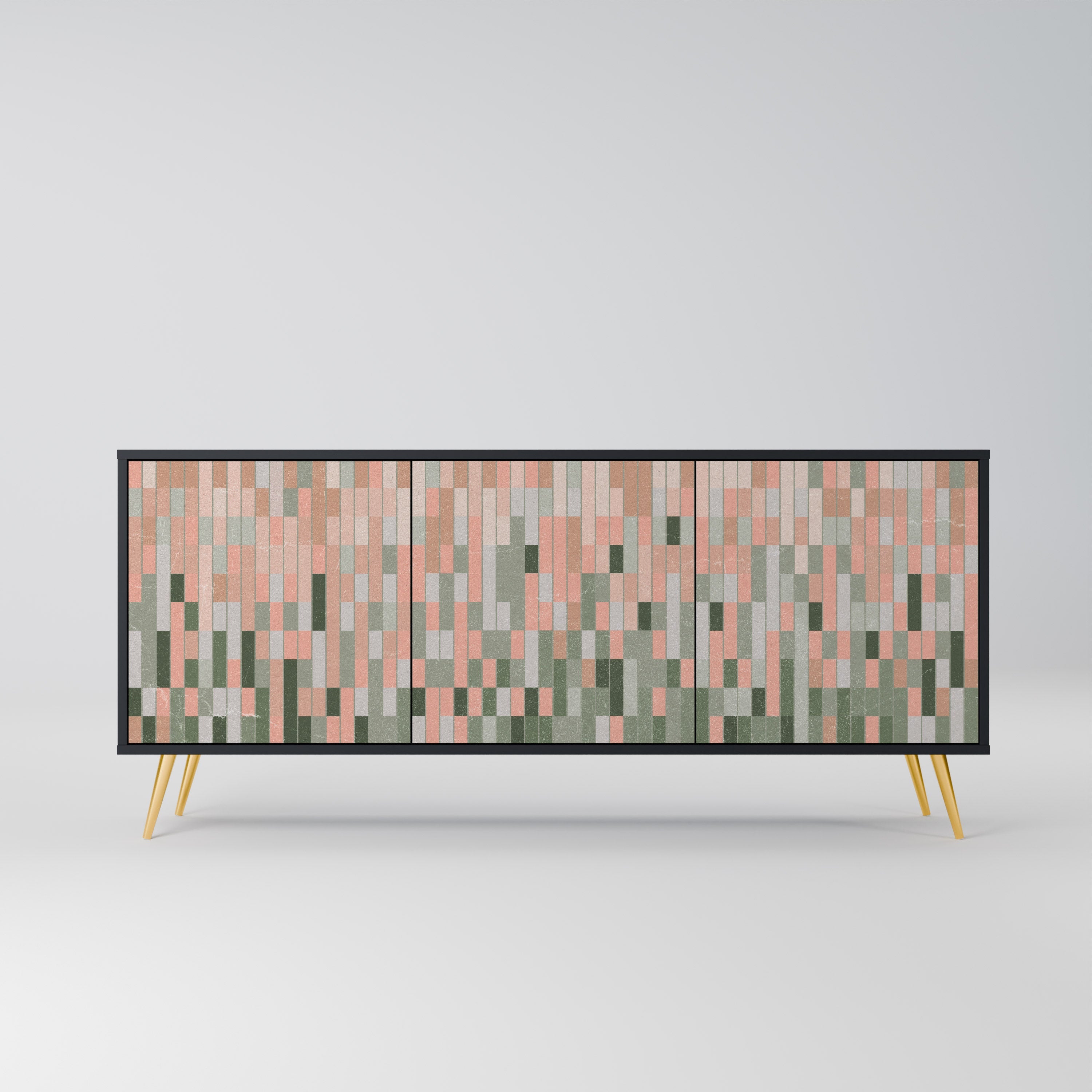 CONSTRUIRE LE FUTUR Buffet 3 portes en finition noire