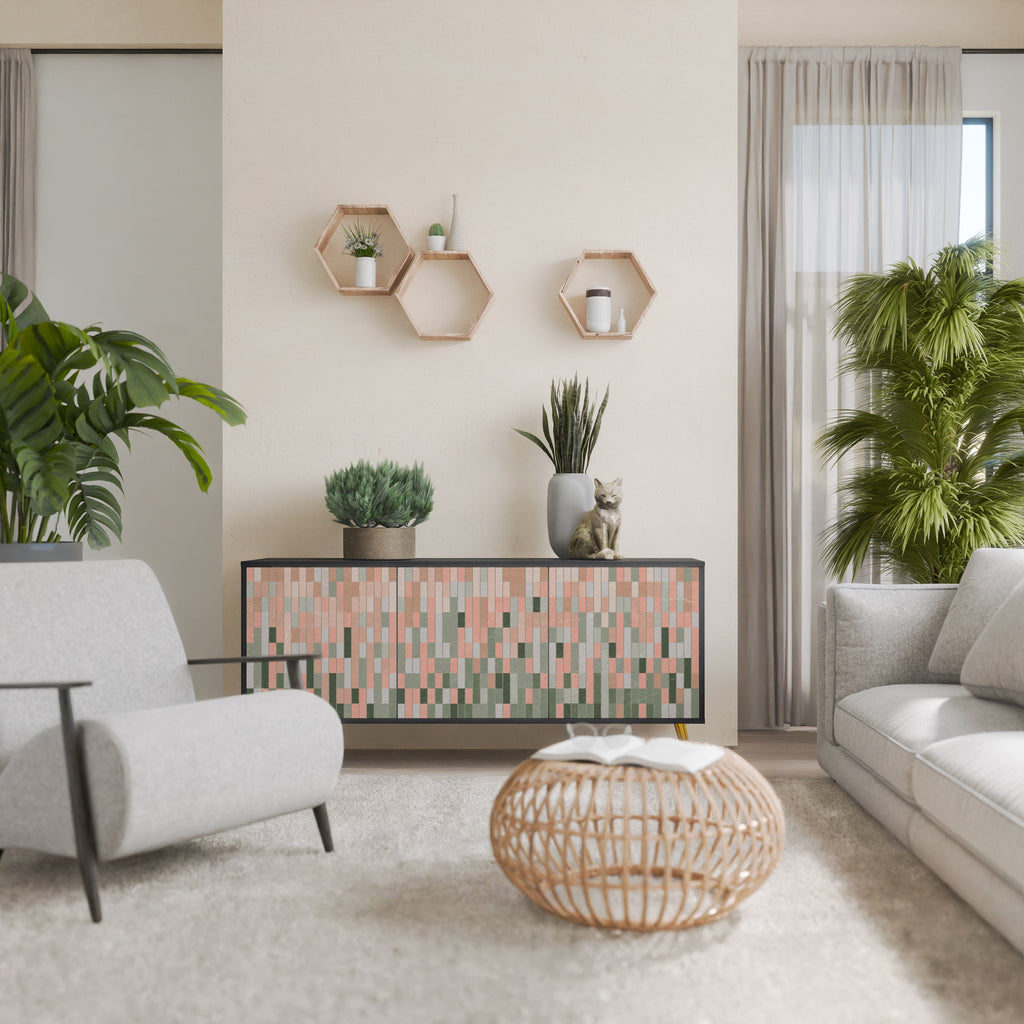 CONSTRUIRE LE FUTUR Buffet 3 portes en finition noire