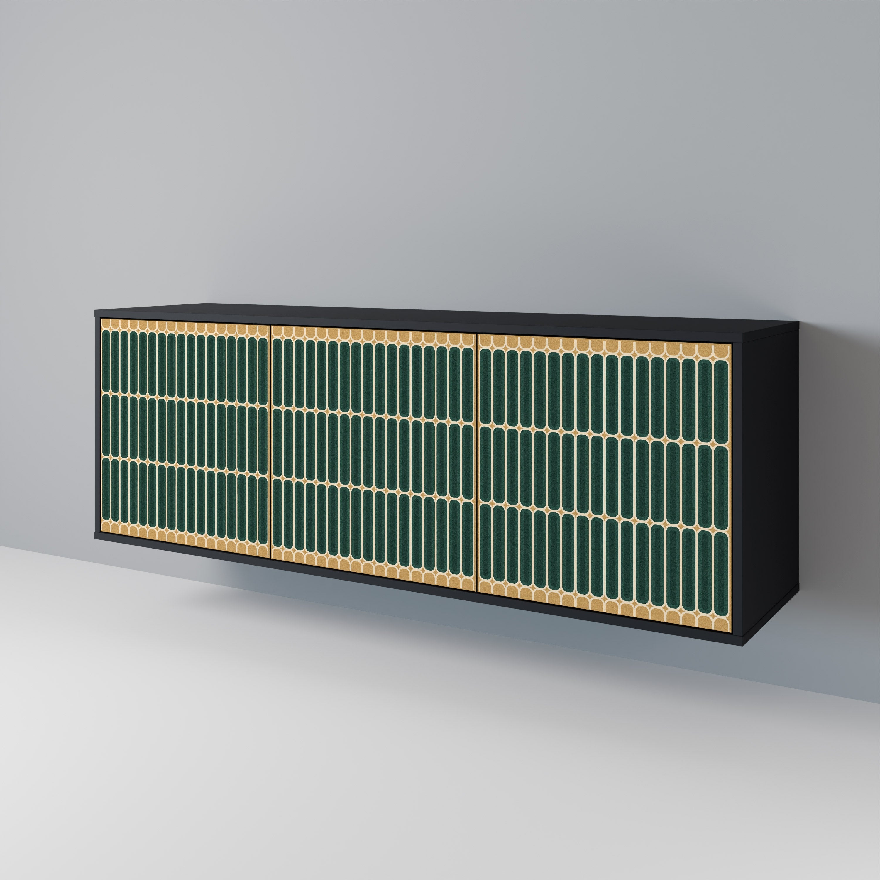 Buffet 3 portes ILUSION GATE finition noire