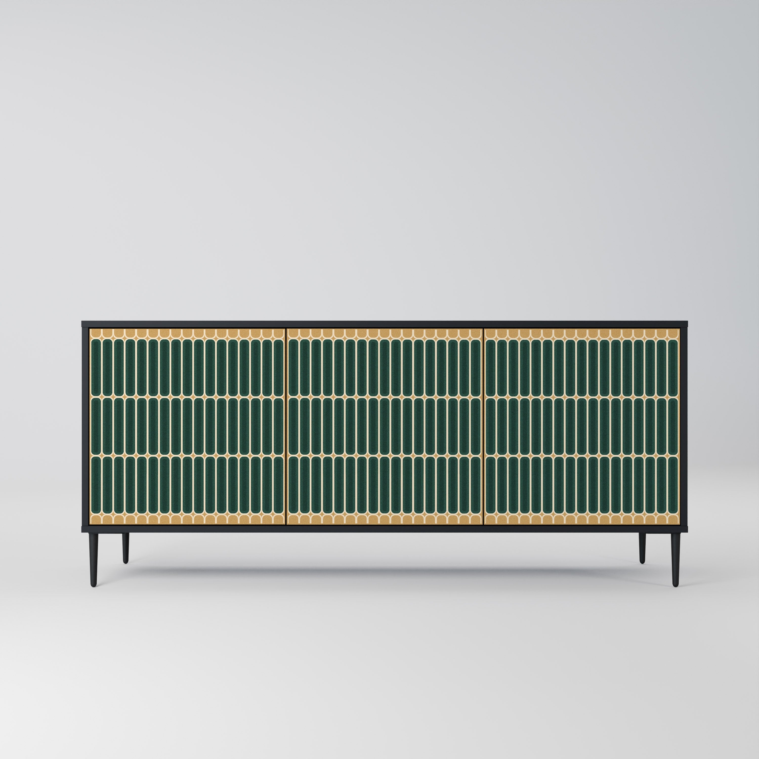 Buffet 3 portes ILUSION GATE finition noire