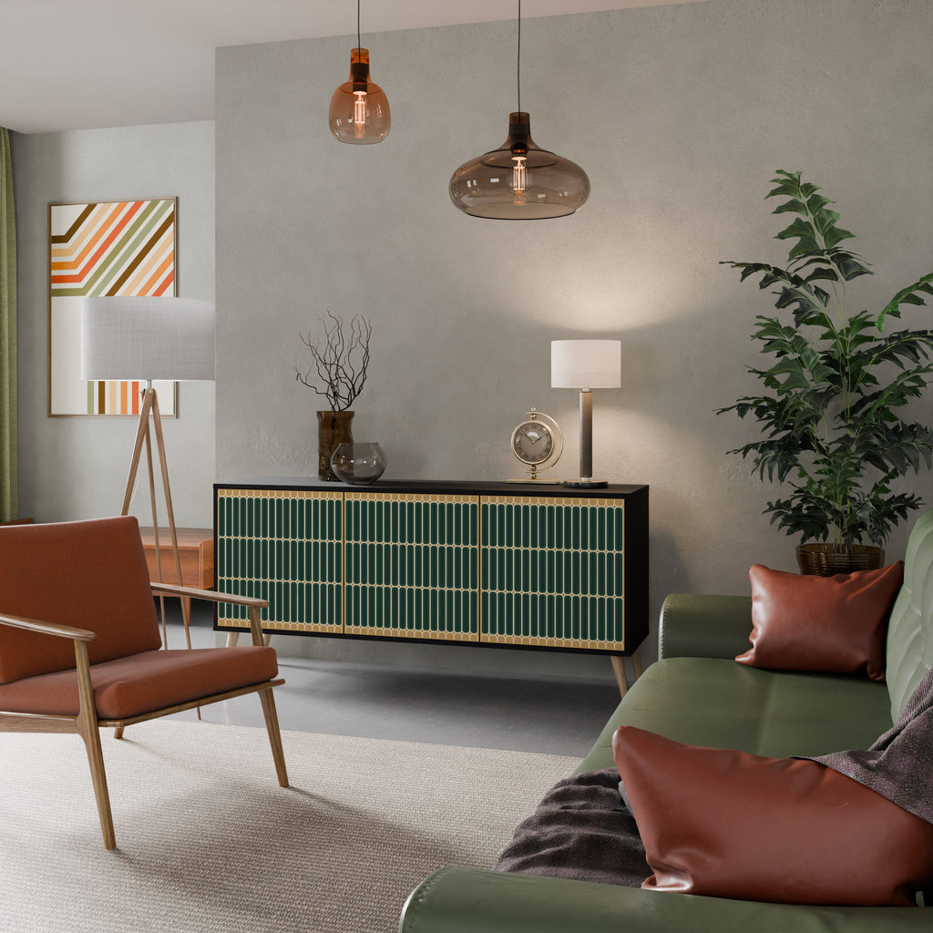 Buffet 3 portes ILUSION GATE finition noire