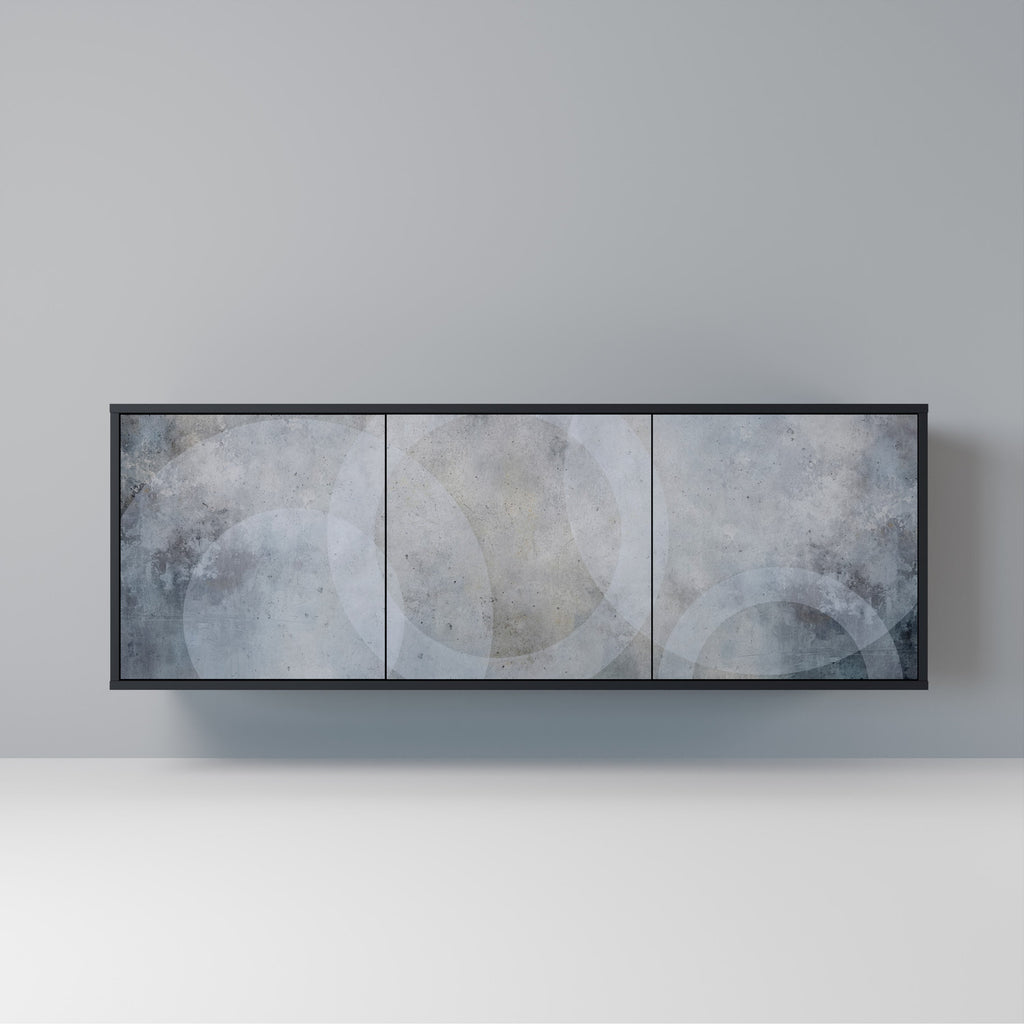 Buffet 3 portes MUTED ARC en finition noire