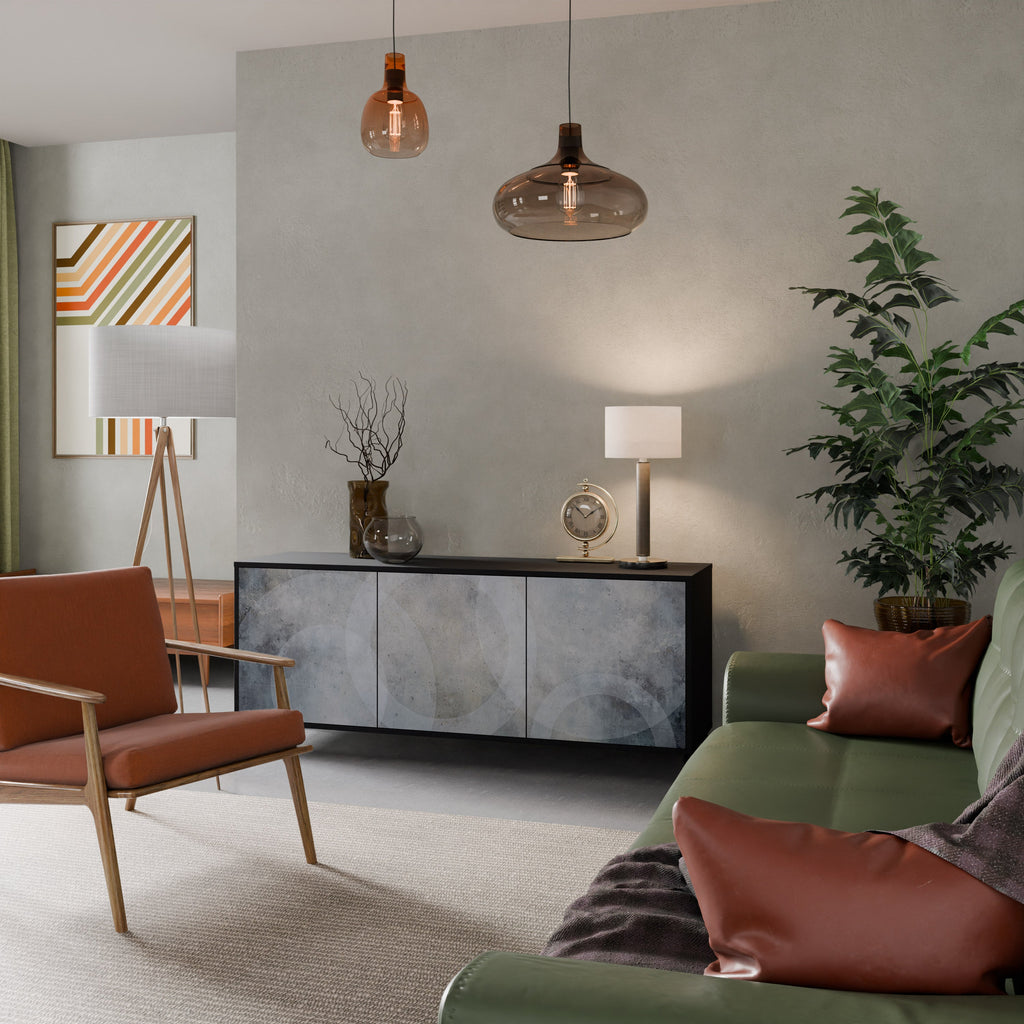 Buffet 3 portes MUTED ARC en finition noire