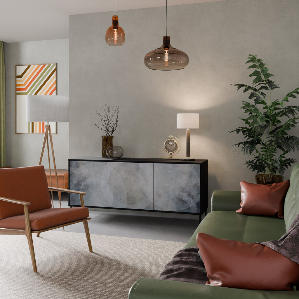 Buffet 3 portes MUTED ARC en finition noire