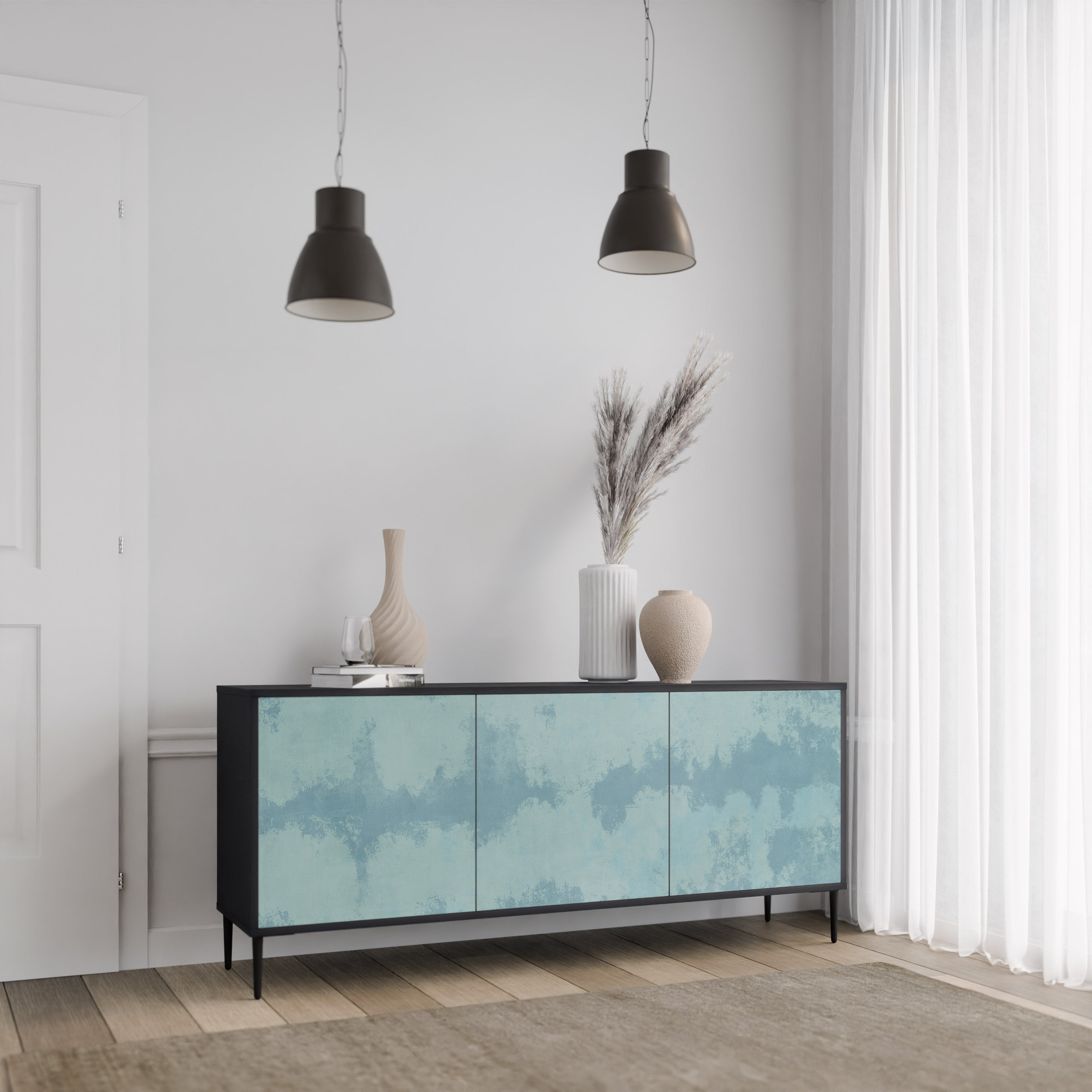 Buffet 3 portes SKY WASH finition noire