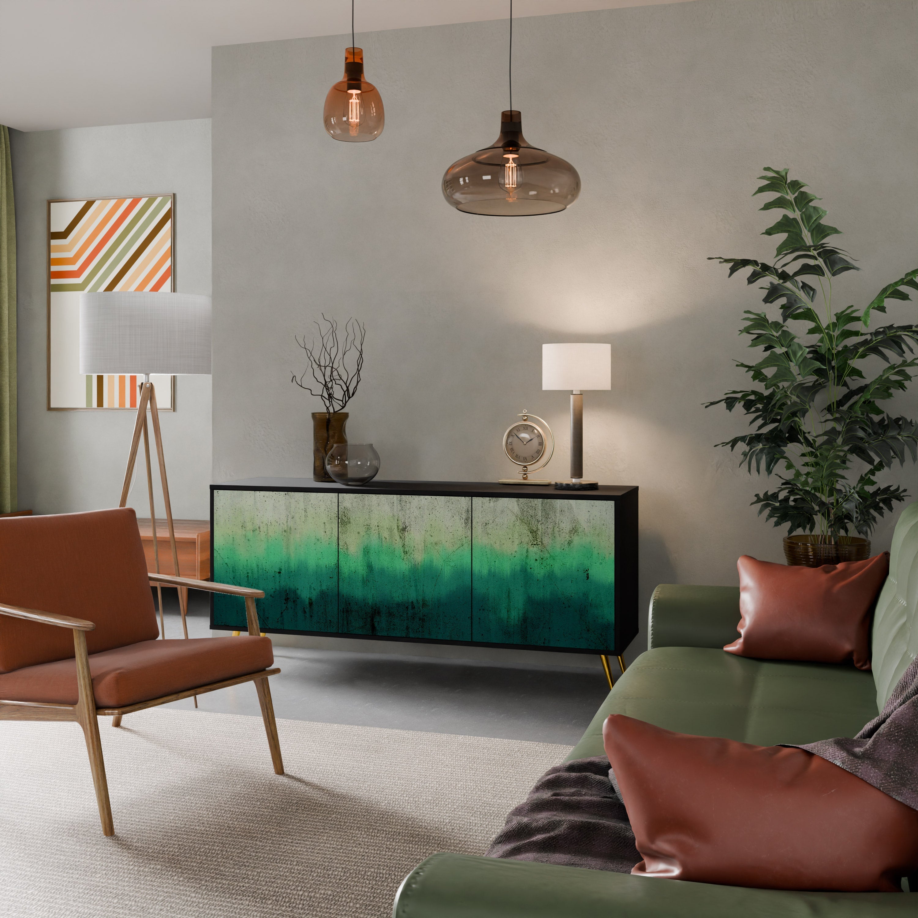 Buffet 3 portes NORTHERN LIGHTS finition noire