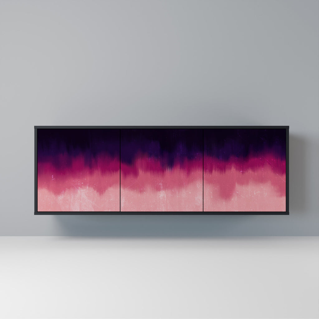 Buffet 3 portes AURORA BOREALIS finition noire