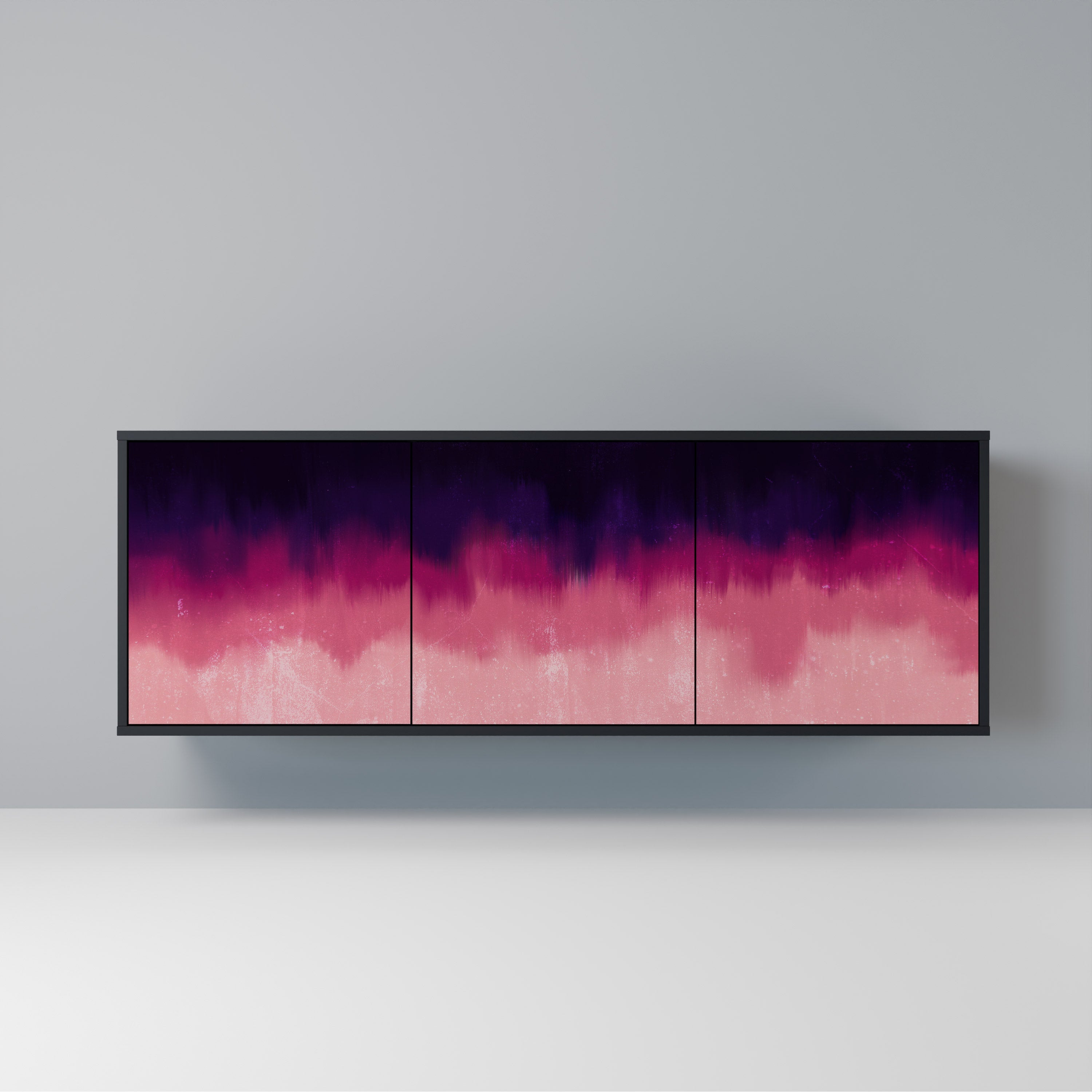 Buffet 3 portes AURORA BOREALIS finition noire