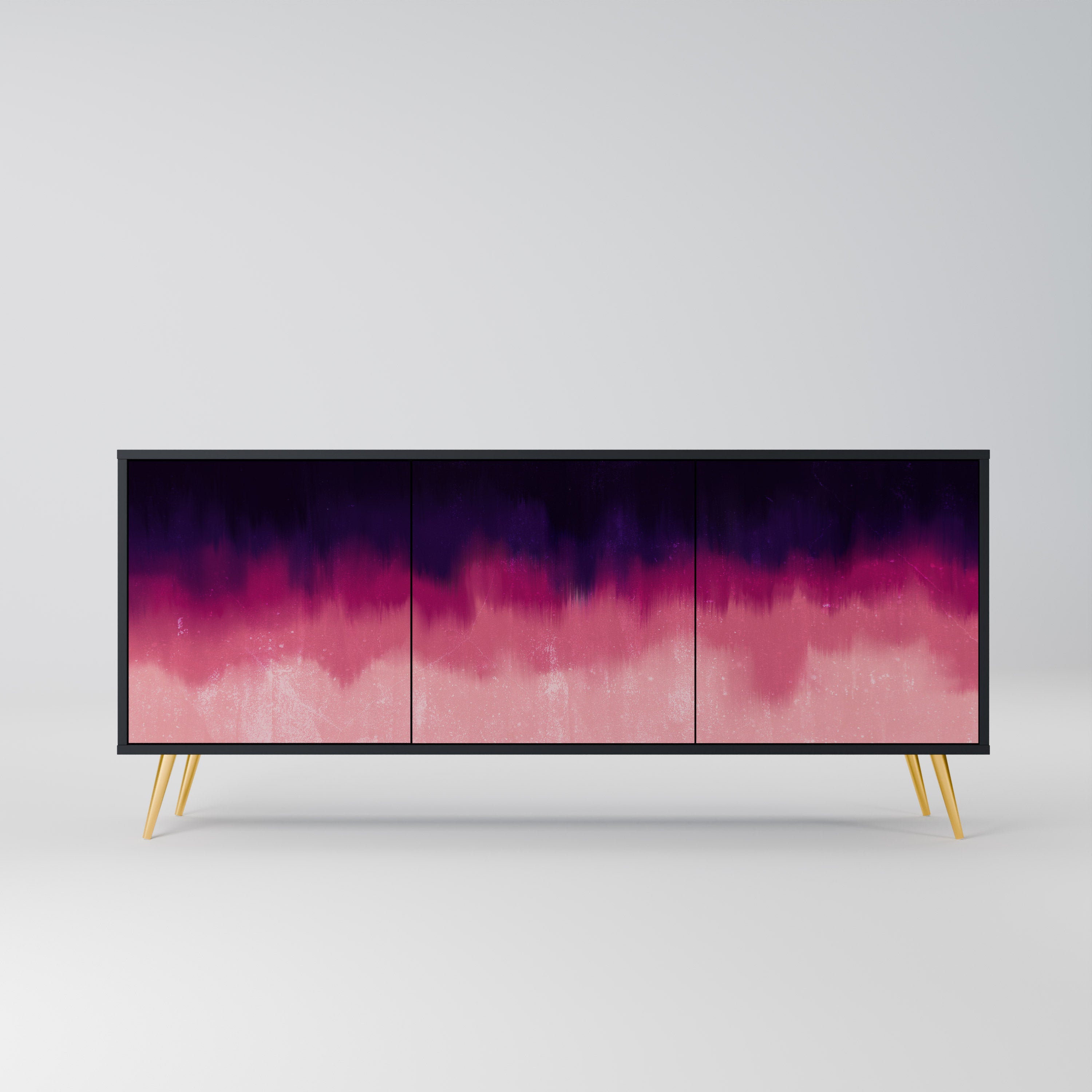 Buffet 3 portes AURORA BOREALIS finition noire