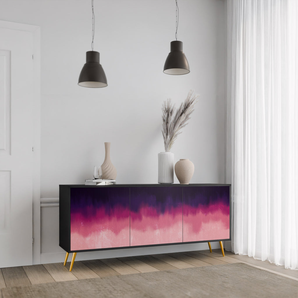 Buffet 3 portes AURORA BOREALIS finition noire