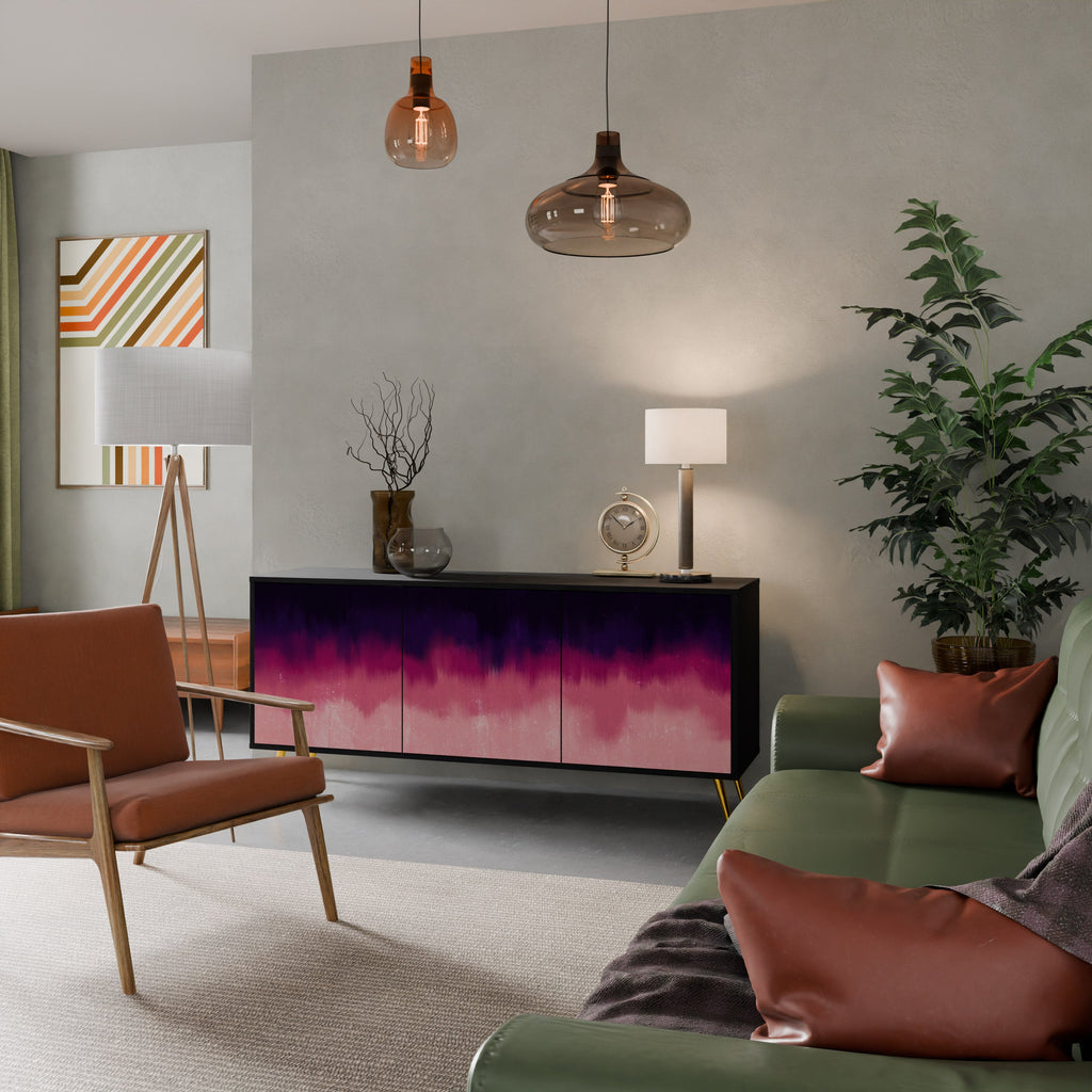 Buffet 3 portes AURORA BOREALIS finition noire