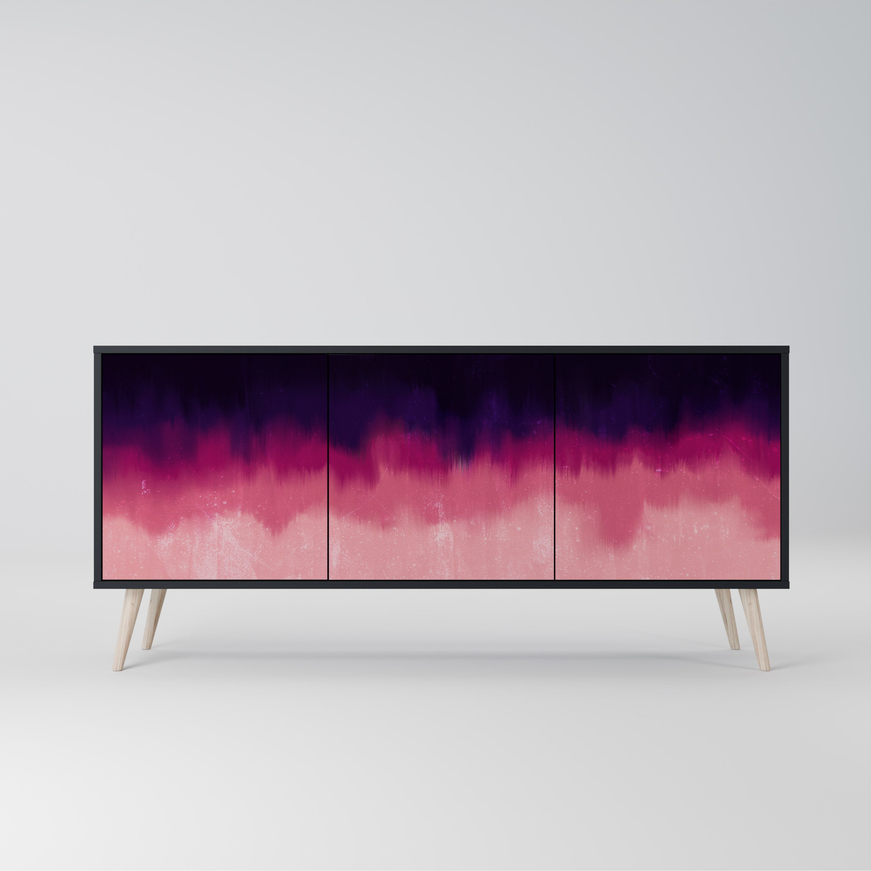 Buffet 3 portes AURORA BOREALIS finition noire