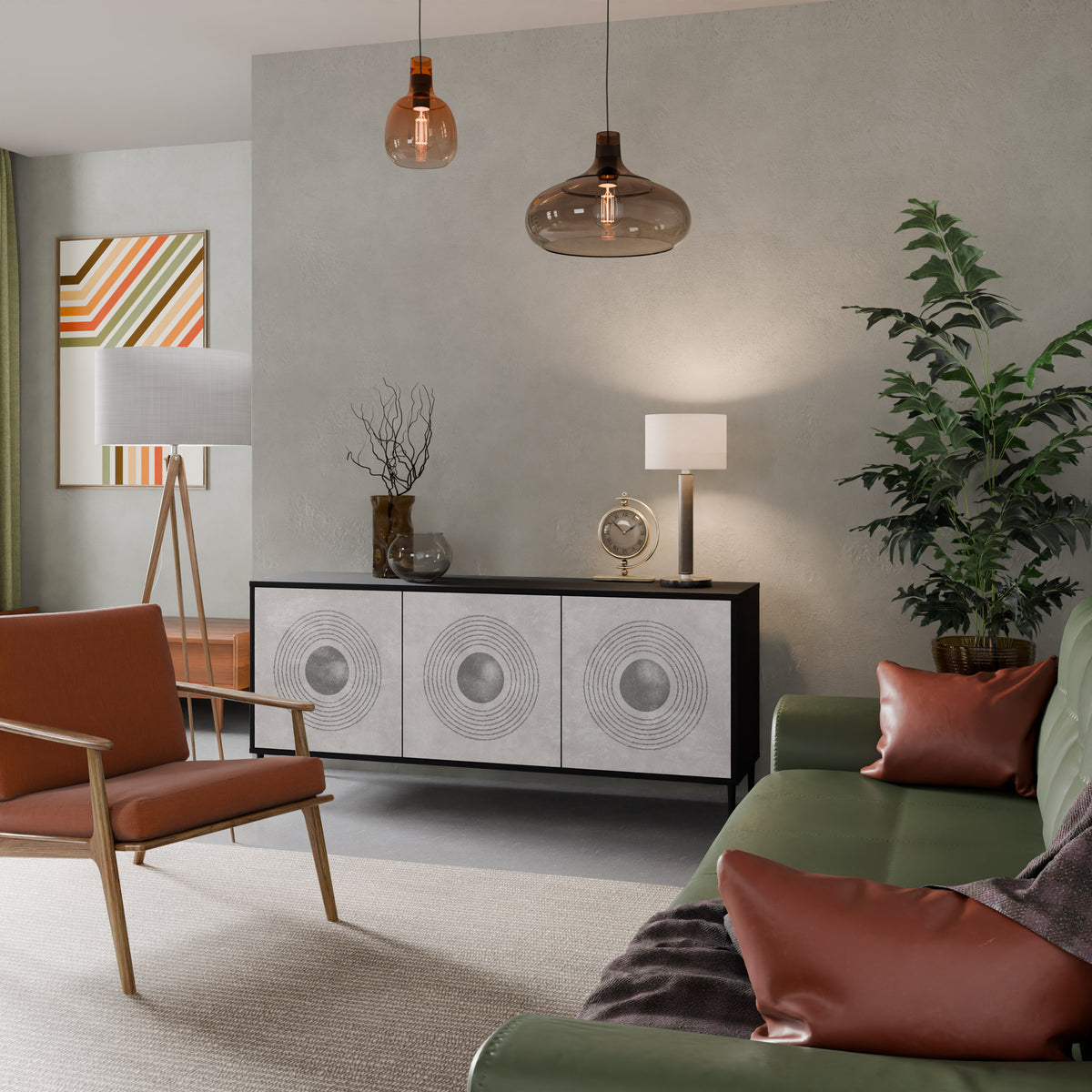SOLID CIRCLES 3-Door Sideboard