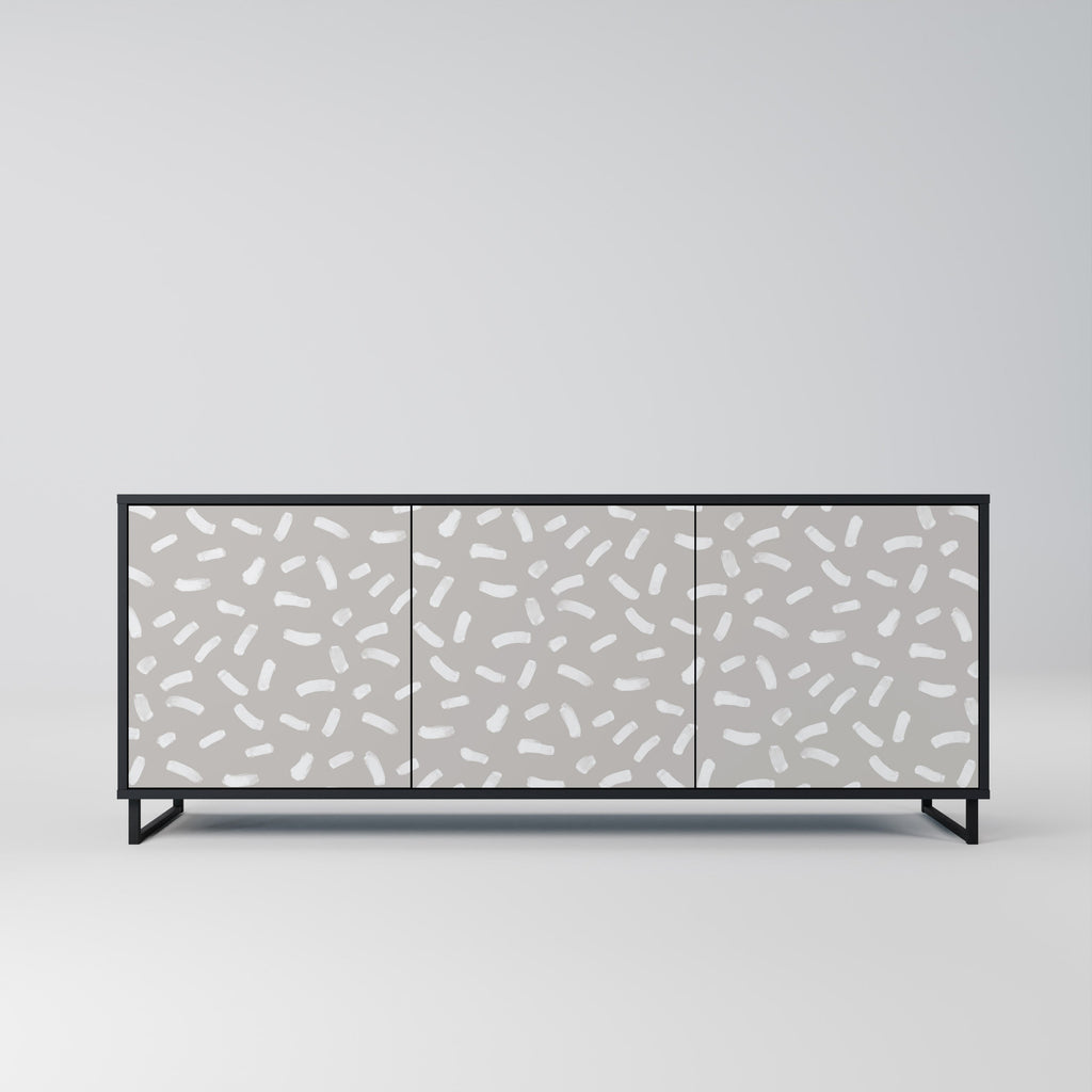 Buffet 3 portes PASSING SECONDS en finition noire