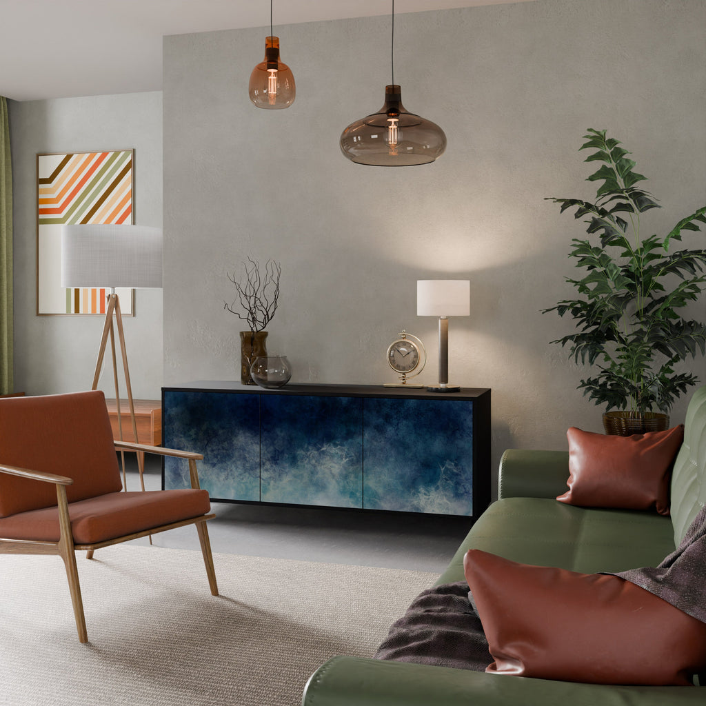 Buffet 3 portes CELESTIAL FALL en finition noire