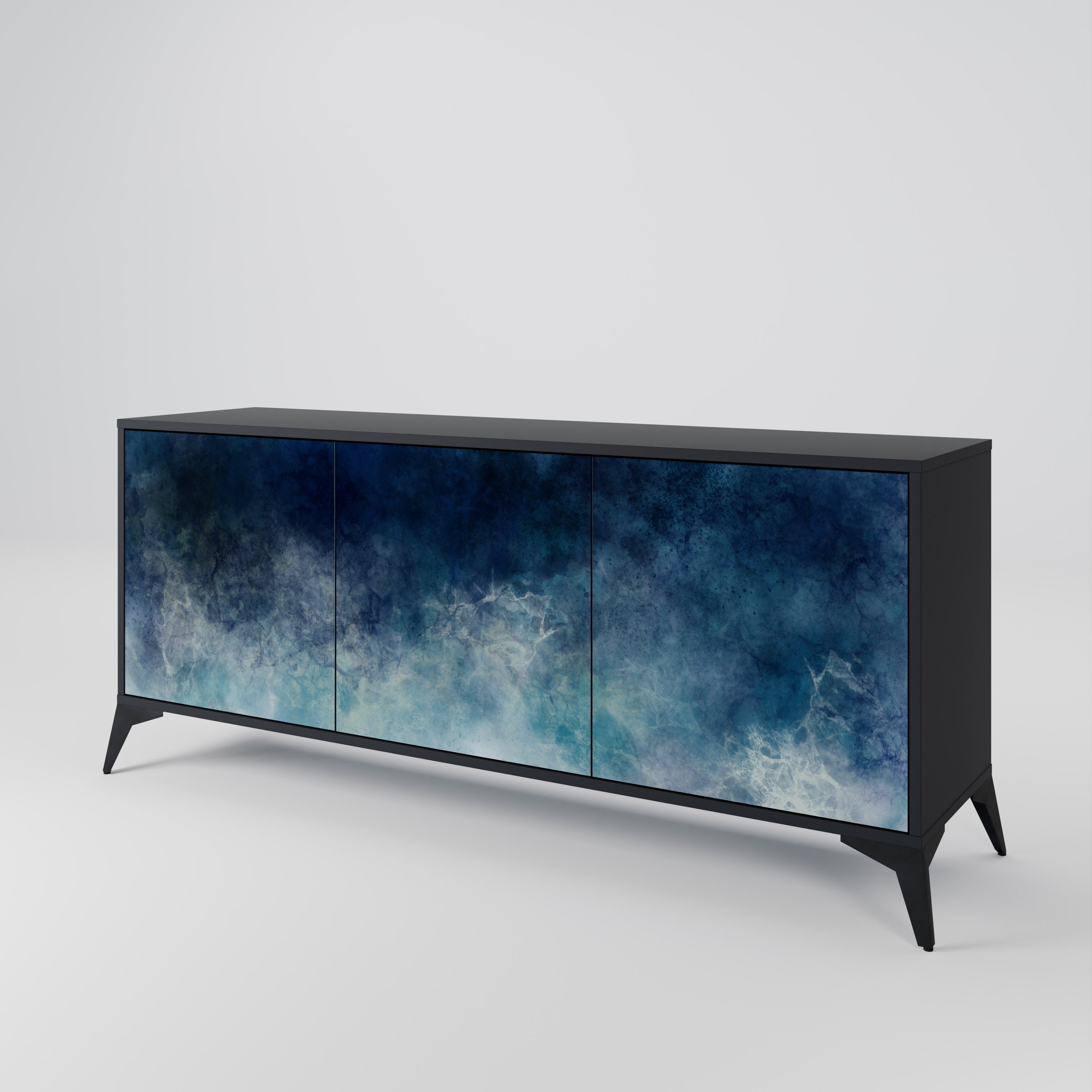 Buffet 3 portes CELESTIAL FALL en finition noire